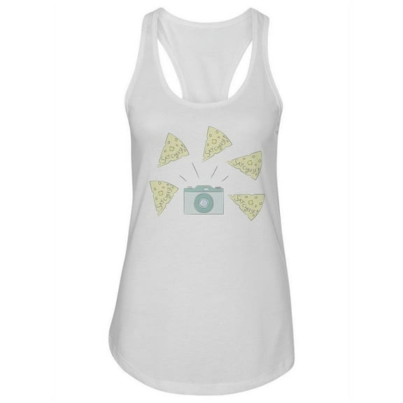 Camera Design Say Cheese Tank Women -Image by Shutterstock, Female x-Small