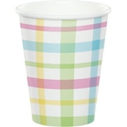 Way To Celebrate Easter Paper Cups, Plaid, 8 Count