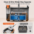 thumbnail image 3 of Square Spin Mop and Bucket Set, Clean & Dirty Water Separation, Hands-Free Self-Wringing, 6 Machine Washable Microfiber Pads for Multi-Floor Compatible, 3 of 8