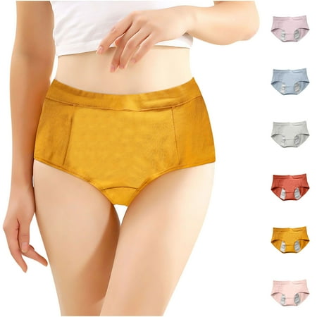 Kmdttou Womens Underwear Breathable Wicking Sexy Lace High Cut Panties Comfort Bikini Panty Stretch Underpants Breathable Ladies Briefs (Regular & Plus Size) Yellow-L