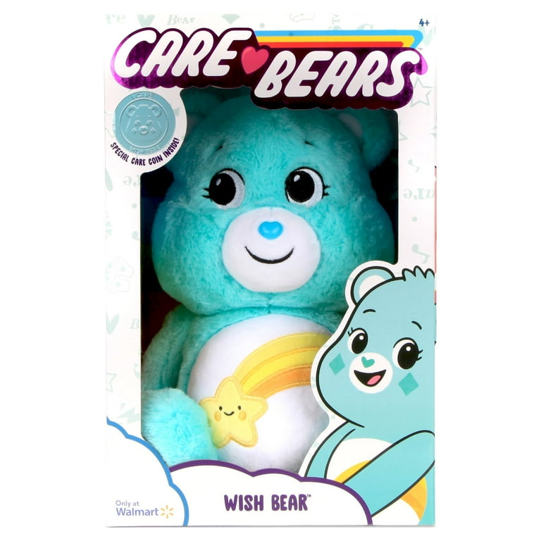 Care Bears - Peluche 14 - Wish Bear - Matériau doux et câlin ! Bleu 