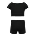 thumbnail image 2 of JanJean Kids Girls Two-Piece Ballet Dance Gymnastics Leotard Sports Outfits Tank Top with Black M, 2 of 6