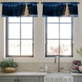 thumbnail image 4 of LALILO Kitchen Curtain Valance Magical Foggy Seasonal Forest Rod Pocket Window Curtain 52"x 18" Set of 2, 4 of 7