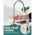 thumbnail image 4 of Wowow Touchless Single Handle Pull Down Sprayer Kitchen Faucet with Deck Plate in Polished Chrome, 4 of 5