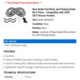 thumbnail image 2 of Rear Brake Pad Rotor and Parking Brake Kit 4 Piece - Compatible with 2005 - 2012 Nissan Frontier 2006 2007 2008 2009 2010 2011 2013 2014 2015 2016 2017 2018 2019, 2 of 2