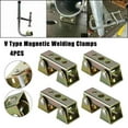 thumbnail image 1 of Bgsha 4x Adjustable Magnetic Welding Clamps V Type Pads Fixture Holder Strong Welder, 1 of 9