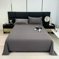 thumbnail image 1 of Solid Color Bed Sheet Washed Cotton Fabric Soft Feel Easy Care for Home Bedroom, Multicolor, 1 of 9