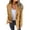 Camel, variant on Women Solid Color Blazer Wool Blend Causal Business Office Open Front Short Jacket Pea Coat