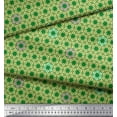 thumbnail image 3 of Soimoi Green Cotton Poplin Fabric Octagon Art Geometric Print Sewing Fabric Yard 42 Inch Wide, 3 of 3