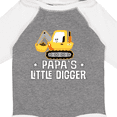 thumbnail image 4 of Inktastic Papa Little Digger Construction Truck Boys Long Sleeve Baby Bodysuit, 4 of 5