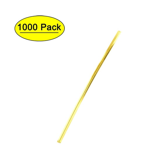 Uxcell 4.7 Inches Plastic Coated Twist Ties Iron Golden 1000 Pack
