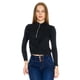 thumbnail image 1 of Sudadera Mujer Sin Capucha Con Olán y Cierre Cómoda Casual Negro negro G Incógnita 360064, 1 of 5