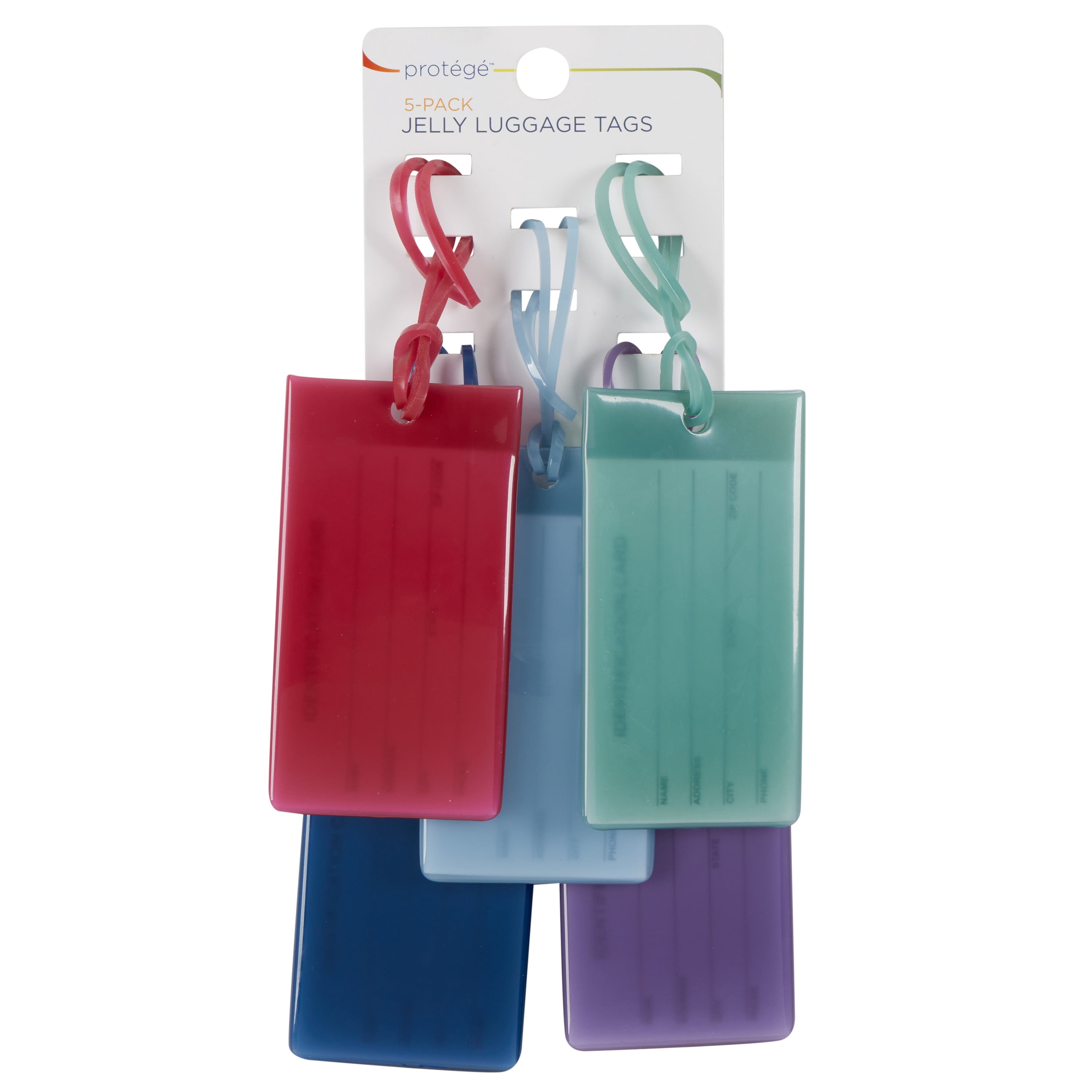Protégé 5 Pack Jelly Styled Travel Tags