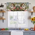 thumbnail image 4 of Vintage Birdhouse Valances for Windows, Spring Floral Birds Botanical Light Filtering Kitchen Curtains, Rod Pocket Window Valance Curtains for Living Room Bedroom, 60" W x 18" L, 2 Panels, 4 of 9