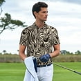 thumbnail image 3 of Rocae Leopard And Zebra1 for Men's Short Sleeve Polo Shirt, Quick Drying Performance Moisture Wicking Sports Men's Golf Shirt-4X-Large, 3 of 6