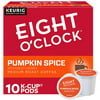 (Pack of 1) Eight O'Clock Coffee Pumpkin Spice, Keurig Single-Serve K-Cup Pods, Flavored Coffee, 10 Count