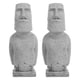 thumbnail image 1 of 2Pcs Easter Island Moai Head Figurine for Home Garden Decor Abstract Face Sculpture for Desktop Bookshelf Decoration Stone Statue for Table Decoration, 1 of 4