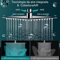 thumbnail image 3 of Regaderas para Baño Altura Regulable,Set de 12'' Cabeza de Ducha de Lluvia de Alta Presion y 4+1 Modos Regadera de Mano,Alcachofa Acero Inoxidable con 2 Brazos Extensibles Ajustables de 6'' Y Manguera, 3 of 6