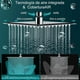 thumbnail image 3 of Regaderas para Baño Altura Regulable,Set de 12'' Cabeza de Ducha de Lluvia de Alta Presion y 4+1 Modos Regadera de Mano,Alcachofa Acero Inoxidable con 2 Brazos Extensibles Ajustables de 6'' Y Manguera, 3 of 6
