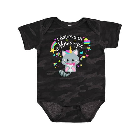 

Inktastic I Believe in Meow-gic- Cute Unicorn Cat Gift Baby Boy or Baby Girl Bodysuit