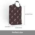 thumbnail image 3 of Lsque Leopard Print Laundry Basket, Laundry Hamper, Dirty Clothes Hamper for Laundry, Collapsible, Waterproof Laundry Baskets with Aluminum Handles for Laundry, Dorm, Family, 3 of 6