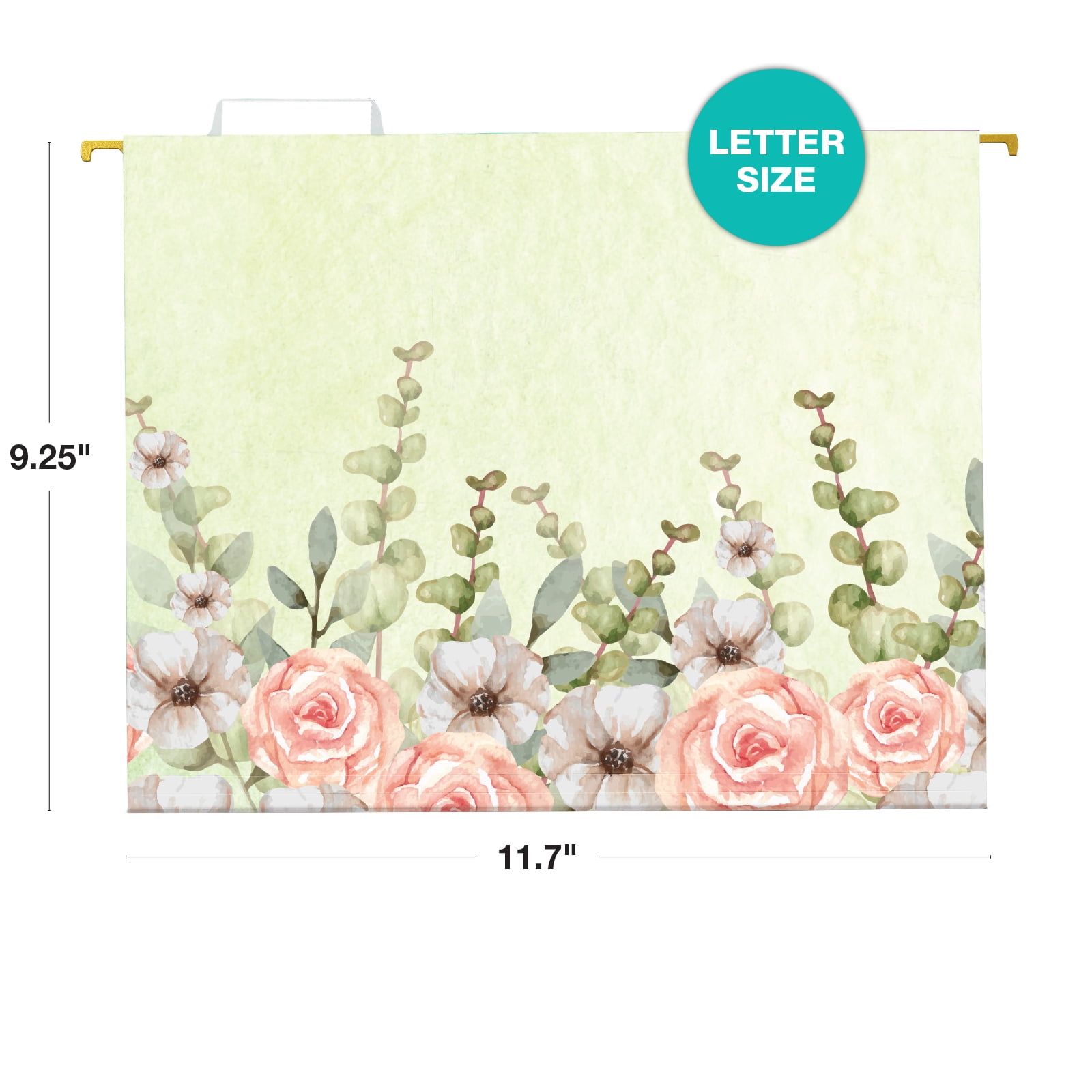 12 Pack Hanging File Folders - Watercolor Floral