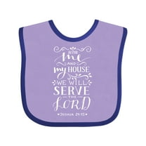 Inktastic We Will Serve the Lord Bible Verse Boys or Girls Baby Bib