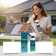 Roof Moss Remover, 120ml Concentrate for Shingles Tiles Concrete, Kills Algae Lichen & Prevents Regrowth, No Scrubbing Required, Attaches to Garden Hose