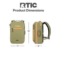 thumbnail image 4 of RTIC Ultra-Dry Backpack, Waterproof, Laptop Compartment, 26 Liters, Olive & Orange, 4 of 8