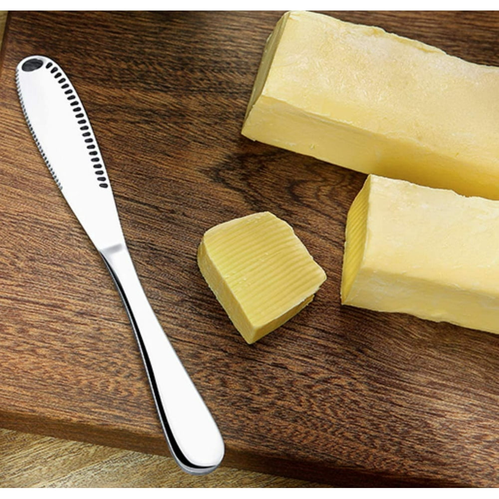 2 Pack Stainless Steel butter Spreader Knife, 3in1 Kitchen Gadgets