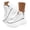 White, variant on Dakaela Sneakers for Women Lace up High Top Running Tennis Shoes Non Slip Platform Casual Shoes Khaki 6.5