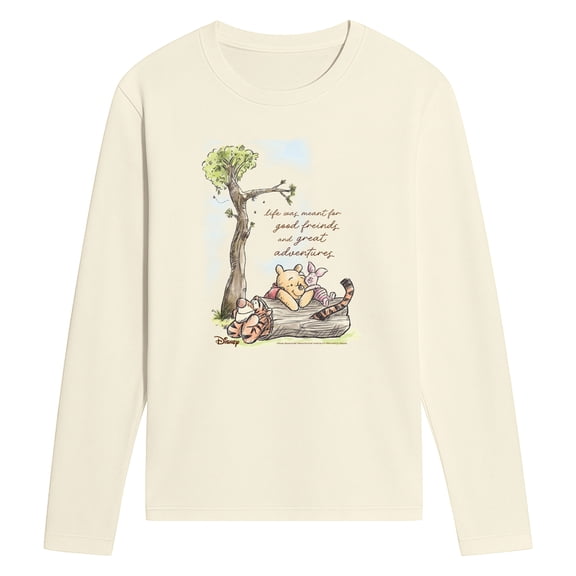 Winnie The Pooh - Life Was Meant For Good Friends - Men's Long Sleeve Graphic T-Shirt