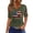 Army Green #10, variant on Evdexr 250th Anniversary Usa Shirts Woman V Neck American Flag We the People Shirt Short Sleeve Red Blue and White Patriotic Shirts Graphic T Shirts Pink M