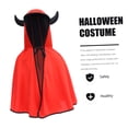 thumbnail image 3 of 1 capa de cuerno para niños, trajes de Halloween, disfraz de bruja, disfraces de Halloween, capa de juego de rol (rojo), 3 of 5