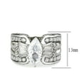 thumbnail image 2 of High polished (no plating) Stainless Steel Ring with AAA Grade CZ in Clear for Women Style TK3777 Size 8, 2 of 5