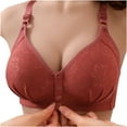thumbnail image 2 of Daisy Bras for Older Women, 2024 New Comfortable Convenient Front Close Button Seamless Cotton Bra for Older Women, 2 of 3