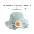 thumbnail image 3 of Coerni Kids Little Girls Strawhats Sun Hat Flower Wide Brim Hat Toddler Floppy Beach Hats Sun Visor Hats Baby Strawhats, 3 of 4