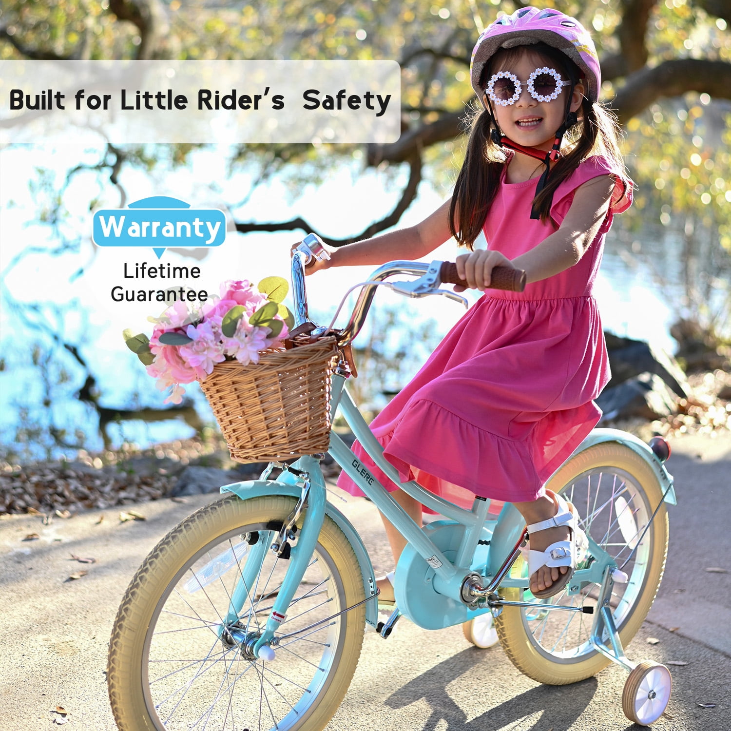 【SALE】LESQUE MHAK COLORPATTERN7.5”【KIDS】 Glerc Little Molly 18 inch Kids Girls Bike for 5-9 Years Old Child