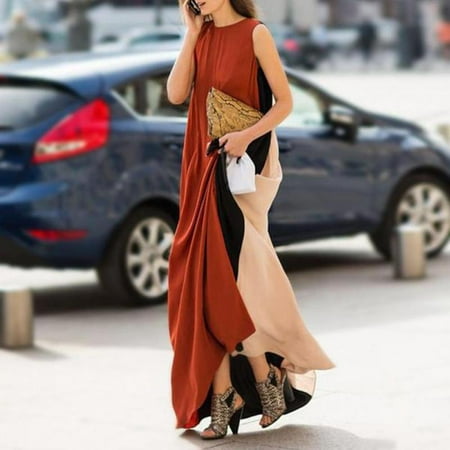2019 Summer Sleeveless Casual Holiday Fashion Boho Kaftan Robe Long Maxi (Best Boho Dresses 2019)