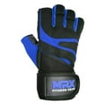 thumbnail image 5 of Weightlifting Gloves with Integrated Wrist Wrap Support Half Finger Body Building Gym Glove Blue X-Large, 5 of 7