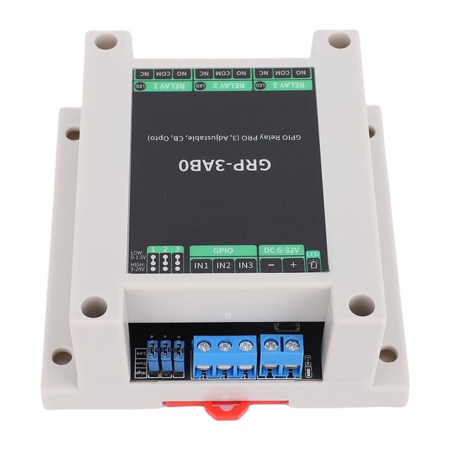 10A 5V 2 Channel GPIO Relay Switch Board Module, Optocoupler Isolation, Industrial Automation Control, ABS Rail Mount Case, for Smart Home Systems