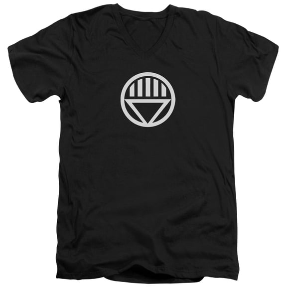 Green Lantern Black Lantern Logo S/S Adult V-Neck T-Shirt Black