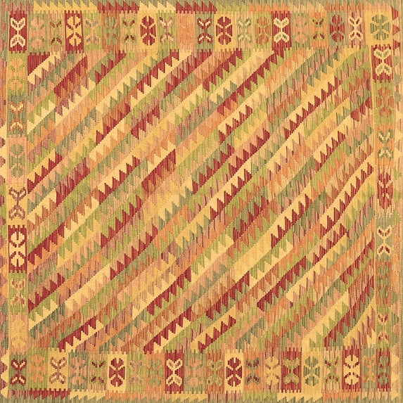Ahgly Company Indoor Square Southwestern Brown Country Area Rugs, 3' Square