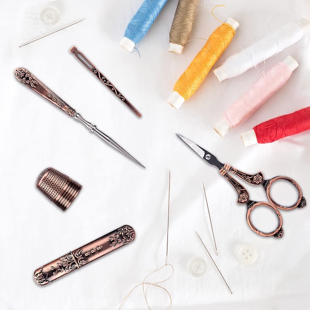 MesaSe Embroidery Scissors Kit, Sewing Scissors, Complete Sewing Tools with Embroidery Scissors Antique
