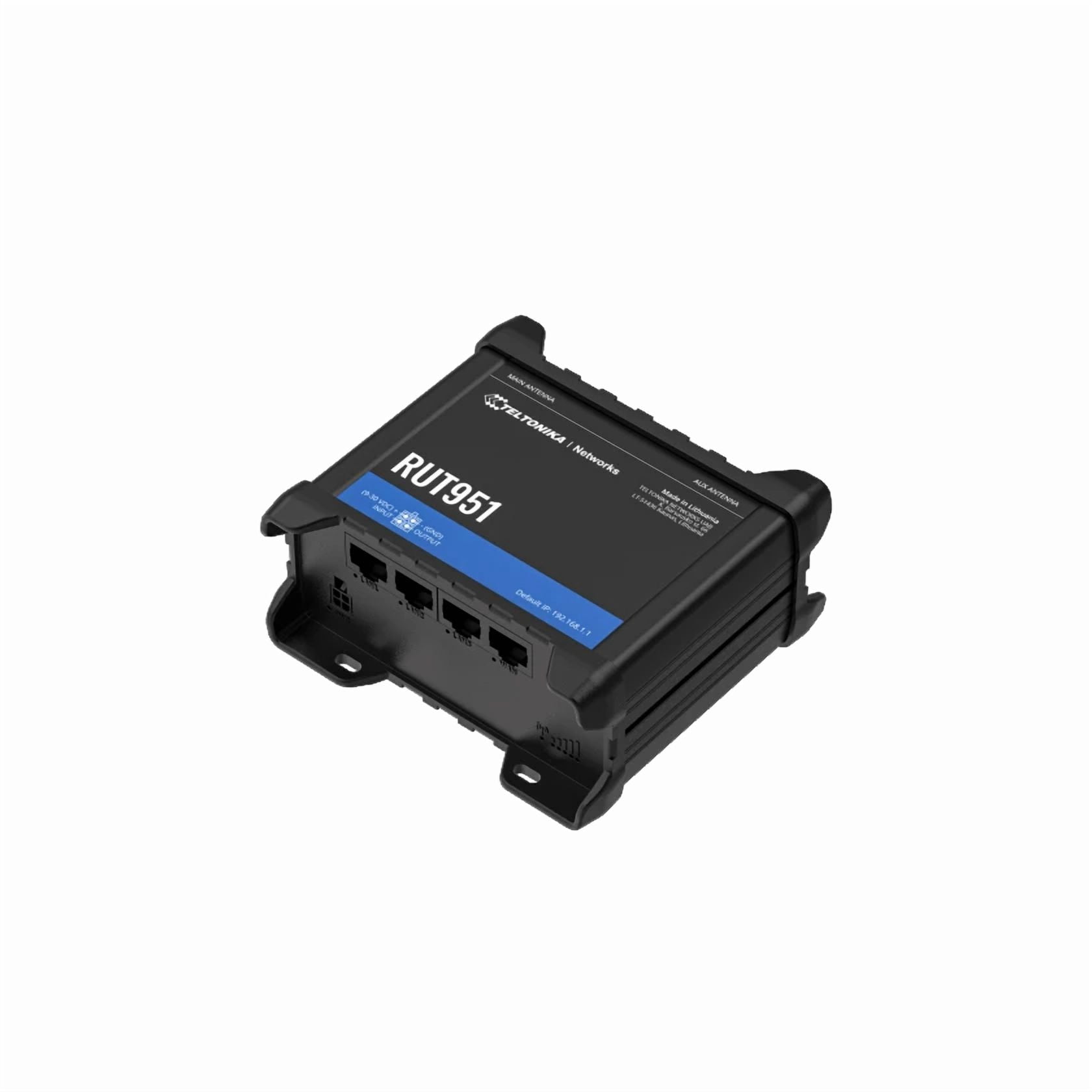 Teltonika RUT951A00800 4G LTE Router - High-Speed Cellular Router with WiFi, Gigabit Ethernet Ports, Industrial-Grade Design, and Secure Connectivity for Remote and Professional Applications