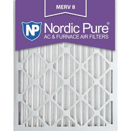 Nordic Pure Merv 8 Dust Reduction Pleated Air Conditioner/Furnace Filter (Set of 3)