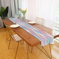 thumbnail image 4 of GZHJMY Mermaid Tail Table Runner Machine Washable Polyester Table Runner Rectangle Reversible Dresser Scarves Table Decor 13 x 90 Inch, 4 of 7