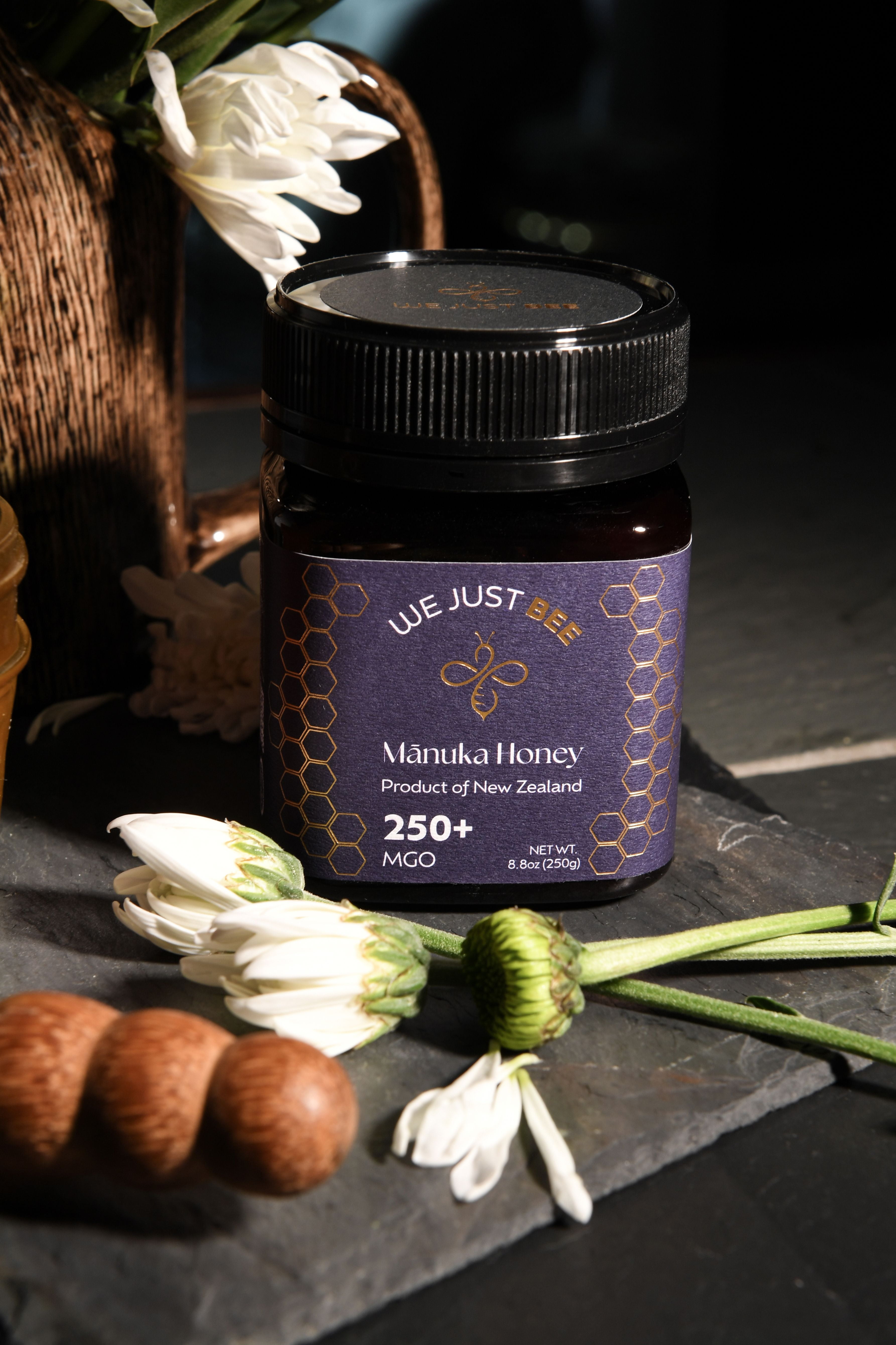 Raw Manuka Honey MGO 250+ | Premium New Zealand Honey – Supports Wellness with Natural Properties | 100% Pure, Sustainably Sourced | Ideal for Tea, Toast, & More – 250g/8.8oz