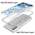 thumbnail image 3 of Samsung Galaxy A02S Phone Case, Rosebono Hybrid Bling Glitter Sparkle Epoxy Graphic Marble Colorful Silicone Skin Cover Armor Case for Samsung Galaxy A02S (Blue), 3 of 5