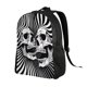 thumbnail image 2 of Disketp Psychedelic Skull Illusion Art Mochila Unisex de Apertura Lateral Completa, Mochila para Laptop para Escuela, Trabajo y Viajes, 2 of 8
